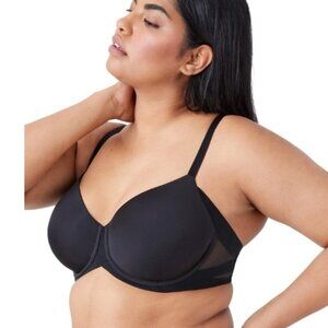 Wacoal Ultimate Side Smoother Underwire T-Shirt Bra Black Size 42D Plus 853281